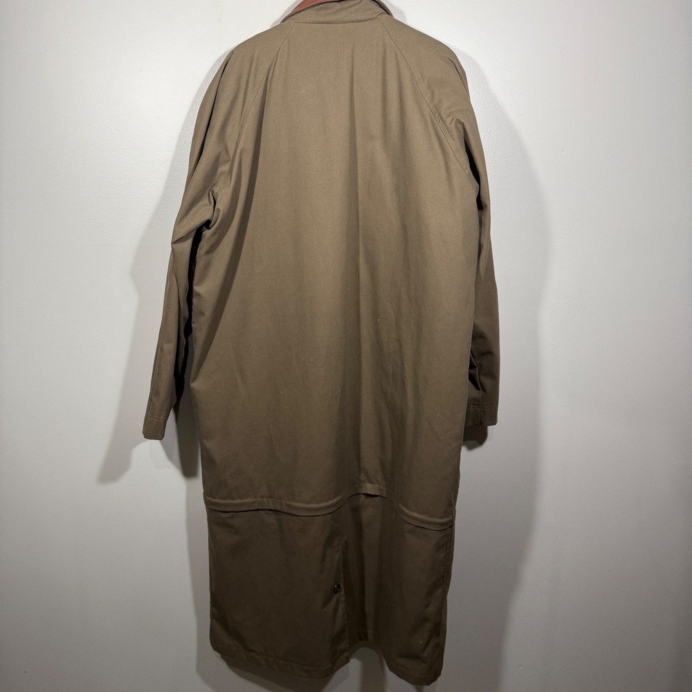 NWT Marlboro Gear XL Mens Barn Trench Coat‎ Lined Detachable Bottom Leather - Picture 7 of 8